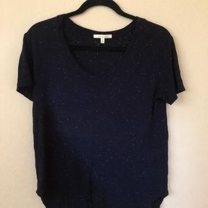 Anthropologie soft v-neck "night sky" top